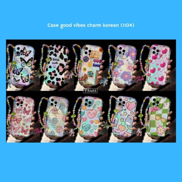 Case good vibes charm korean (1104)