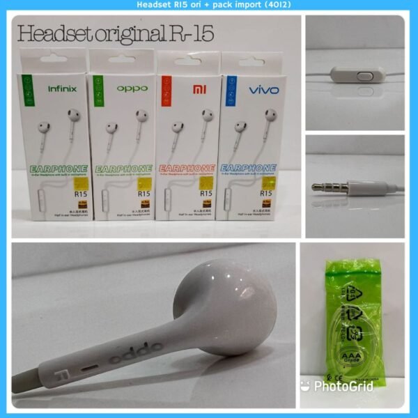 Headset R15 ori + pack import (4012)