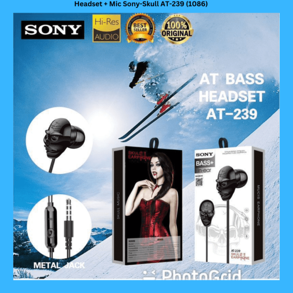 Headset + Mic Sony-Skull AT-239 (1086)