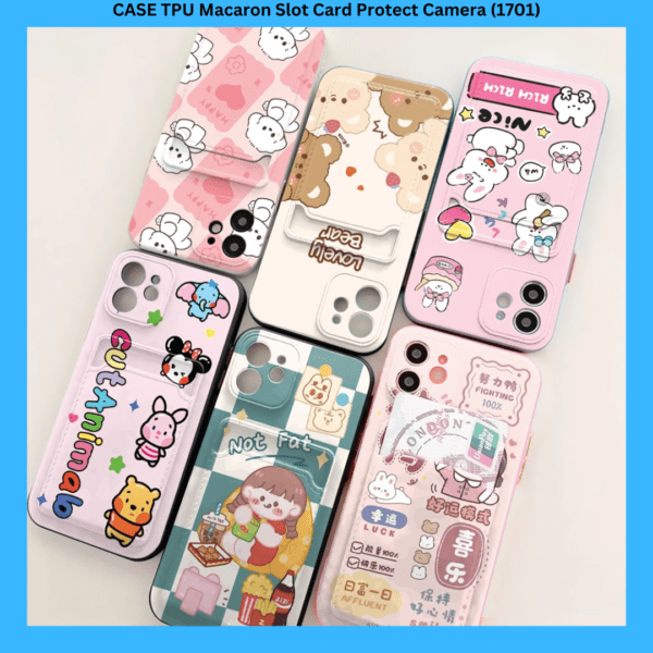 CASE TPU Macaron Slot Card Protect Camera (1701)