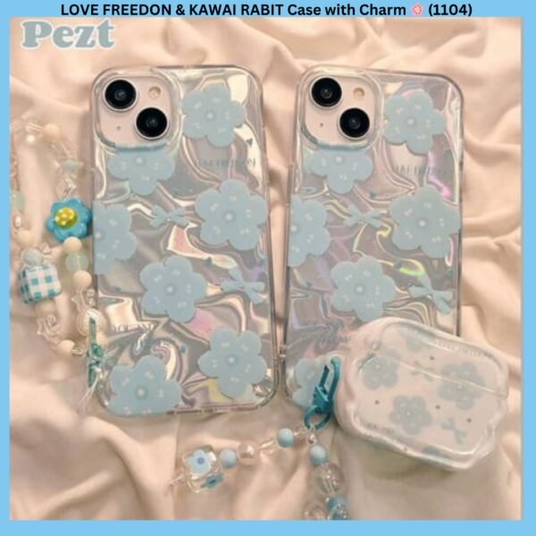 LOVE FREEDON & KAWAI RABIT Case with Charm 🌸 (1104)